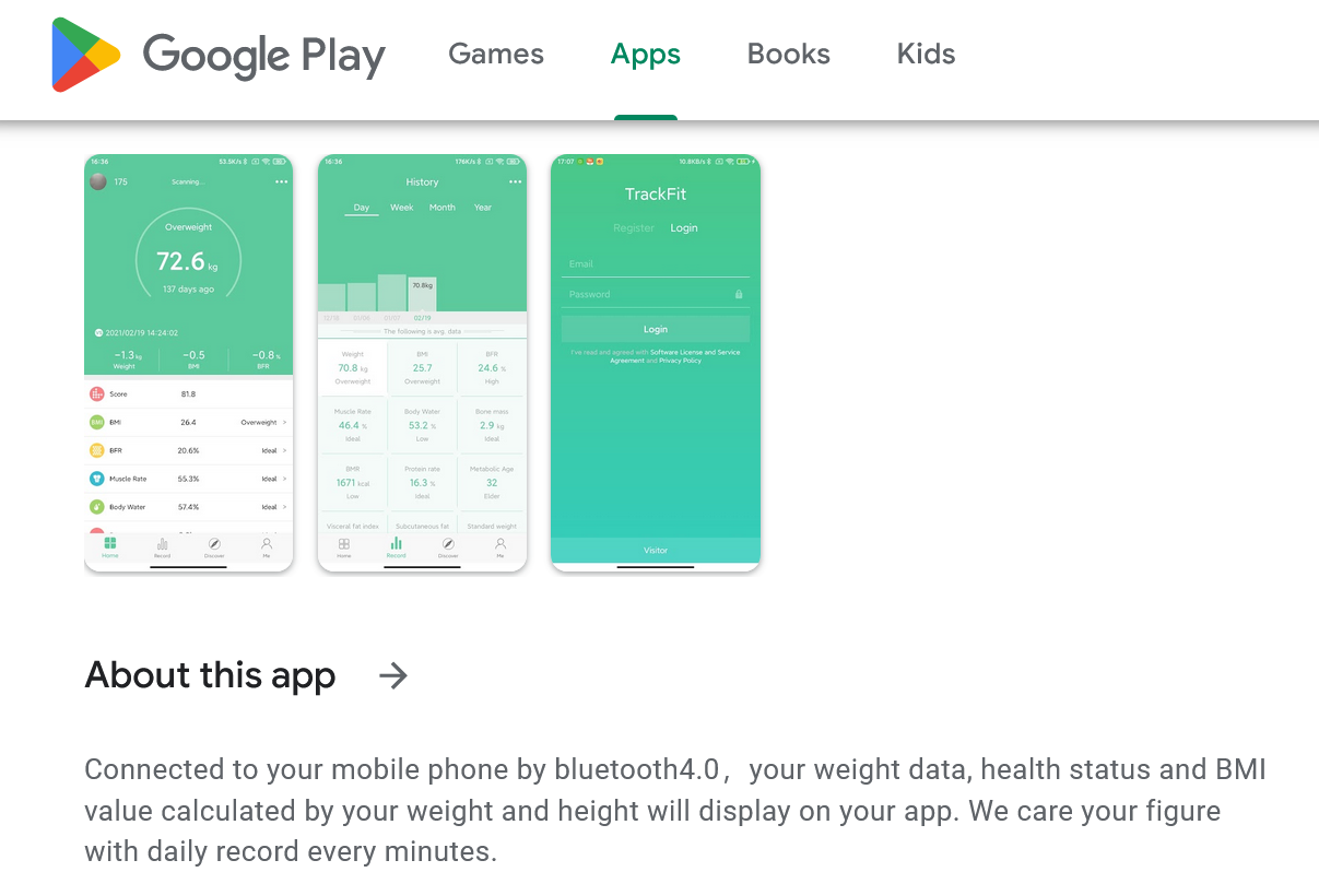 TrackFit Fitness App